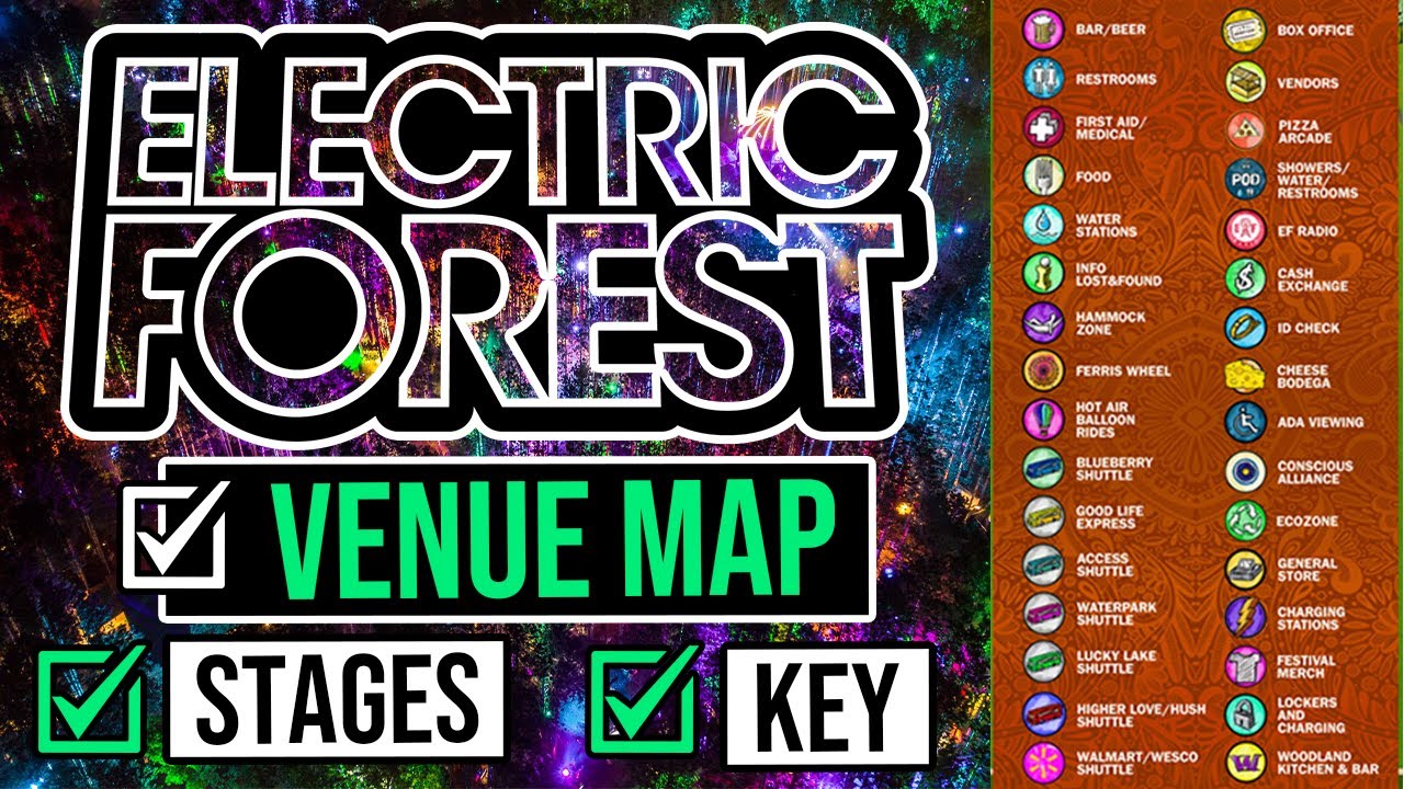 Electric Forest 2023 ⚡️🌲 Detailed Venue Map and Key Overview YouTube