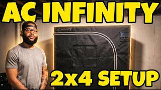 AC Infinity 2x4 Grow Tent Full Setup — Tent, Light & Controller