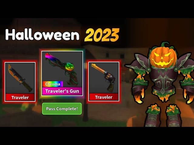 MM2 HALLOWEEN *NEW* TRAVELER'S GUN MONTAGE (Murder Mystery 2) 