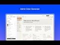 Free WordPress Admin Color Generator — Design & Export as a Plugin