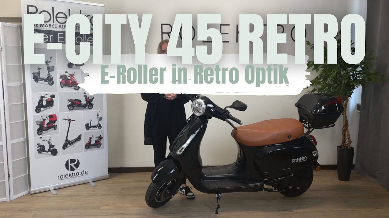 Rolektro E-City 45 Retro E-Scooter E-Roller - Alle Infos rund um den Retro  Zweisitzer & Probefahrt! - YouTube