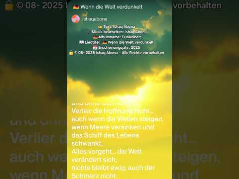 🇩🇪 Wenn die Welt verdunkelt