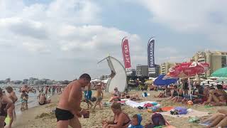 Болгария, Солнечный берег, пляжи переполнены отдыхающими