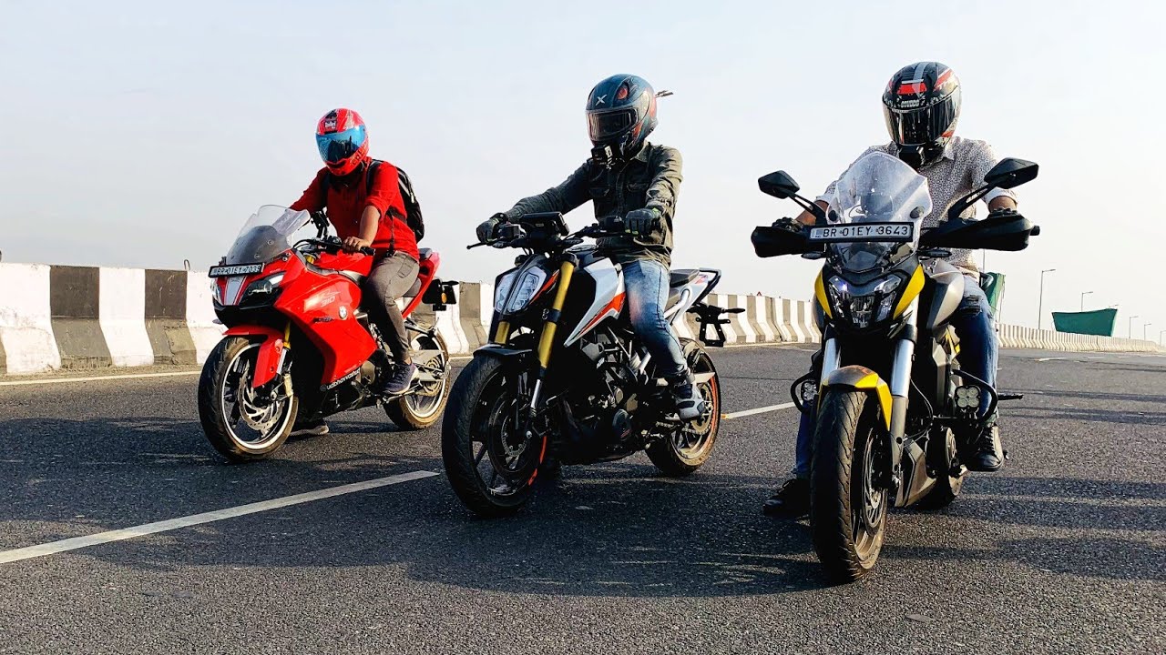 Duke390 Bs6 против Apache RR310 Bs6 против Dominar 400 Bs6 Race