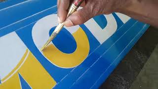 Letter writing Sign Painting - key of arts