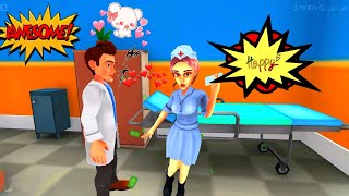 Nurse And Doctor|Love Story 3d Animation Cartoon Video|Episode-1|Funny Videos| Hospital Gameplay screenshot 5