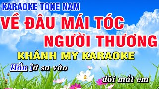 Về Đâu Mái Tóc Người Thương Karaoke Cha Cha Cha Nhạc Sống Phối Chuẩn Tone Nam