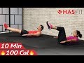 10 Minute Abs Workout for Women & Men at Home - 10 Min Ab Workout with No Equipment