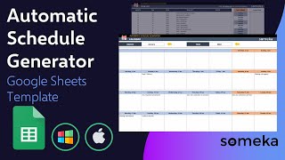 Automatic Schedule Generator Google Sheets Template | Track your Task List in Calendar