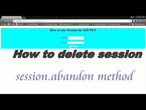How to Delete Session variables | Session.Abandon () method in  asp.net C# Part 3