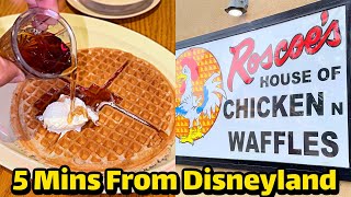 🍗🧇 Breakfast at Roscoe’s Chicken & Waffles – Just Minutes from Disneyland!