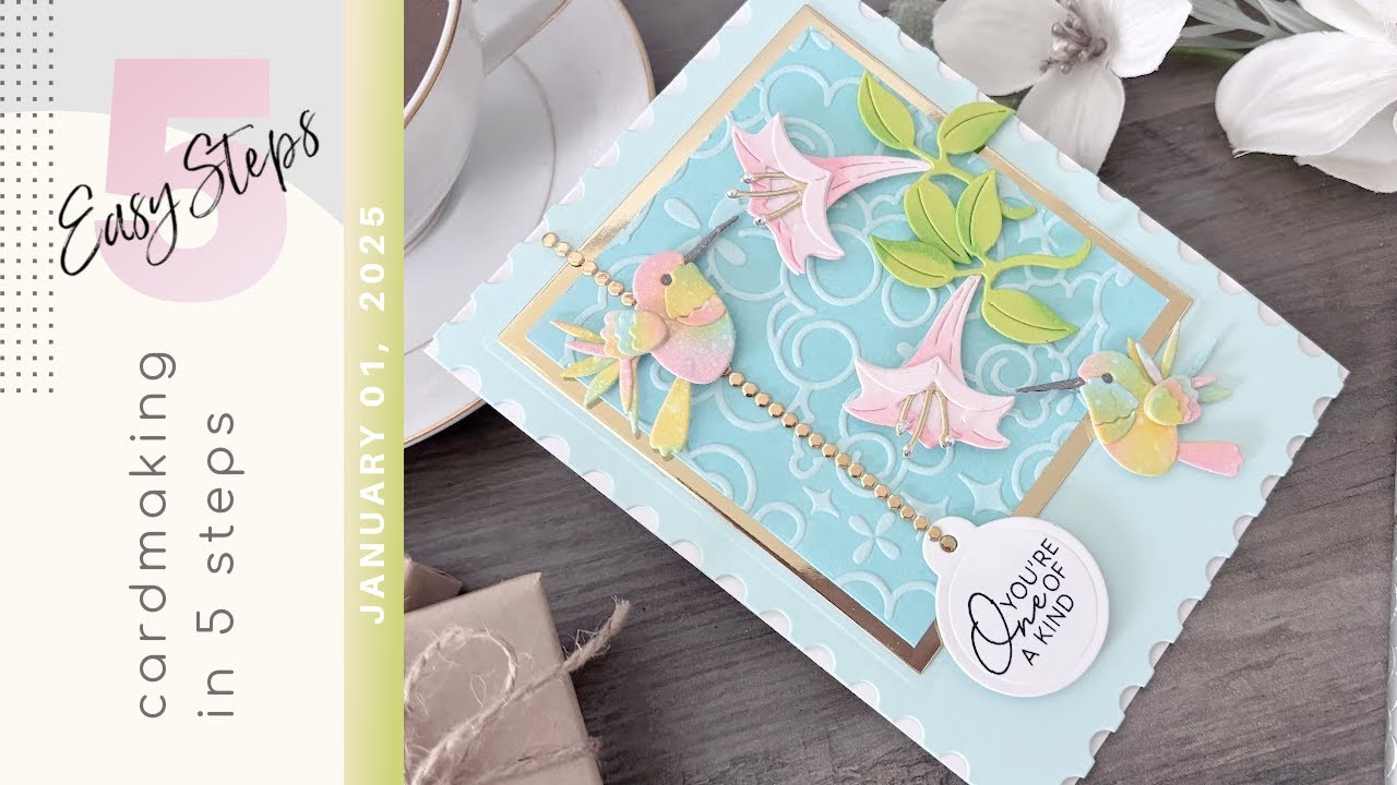 Spellbinders January 2026 Club Kits | Mixing 3 Kits for an Easy 5 Step Card