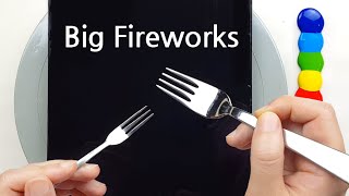 (432) How to paint fireworks with two forks | Fluid Acrylic Pouring for beginners | Designer Gemma77