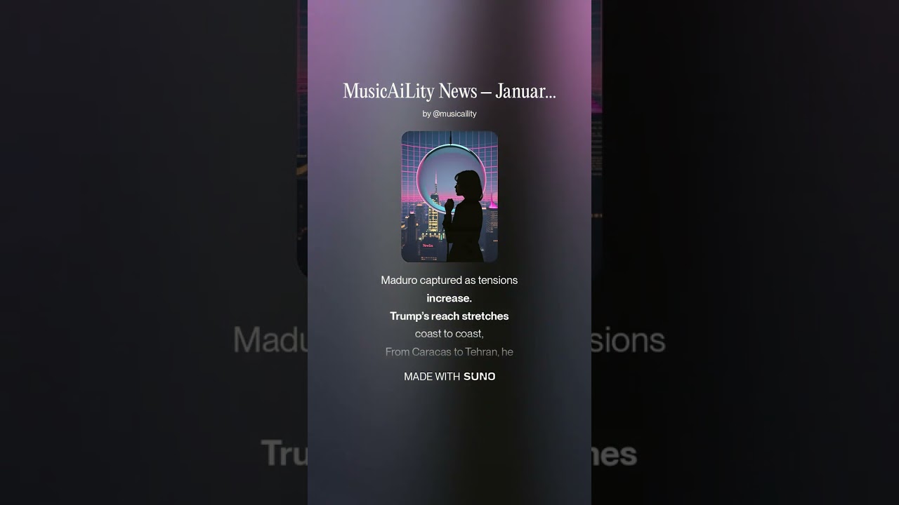 MusicAiLity News – January 18th, 2026 | Maduro Capture, Global Crises & California Updates