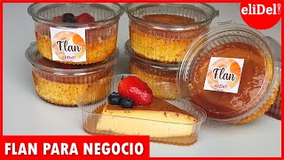 con solo 3 INGREDIENTES haz este FLAN para negocio SIN HORNOreceta FACIL rápida y ECONOMICA