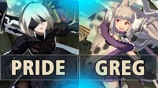 GBVSR:🔥Pride (2B) Vs Greg (Anila)🔥| High Level Gameplay.