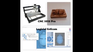 Beaux reliefs sur CNC 3018 Pro avec Estlcam