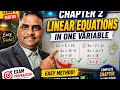 Chapter 2 linear equation for one variable  part 1