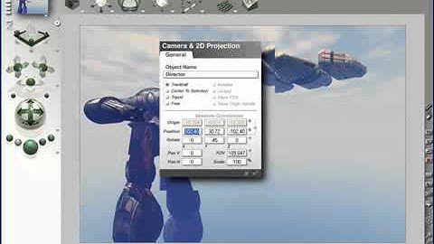 Creating dynamic art scenes in Bryce using robots and spaceship models