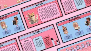 SIMPLE BLUE-PINK  Aesthetic PowerPoint ANIMATED |PPT#37.2| Animated Slide(MorphTransition)