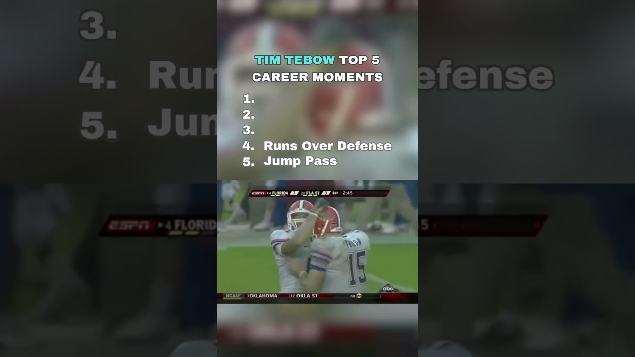 Top 5 Tim Tebow Plays
