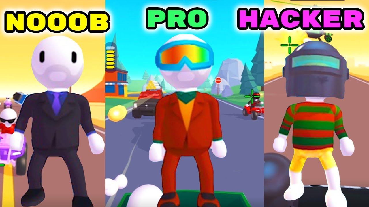 Rage Road - Noob vs Pro vs Hacker