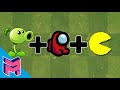 Mini Crewmate + Pac Man + Peashooter - Plants vs Zombies Animation