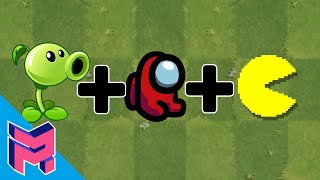 Mini Crewmate + Pac Man + Peashooter - Plants vs Zombies Animation