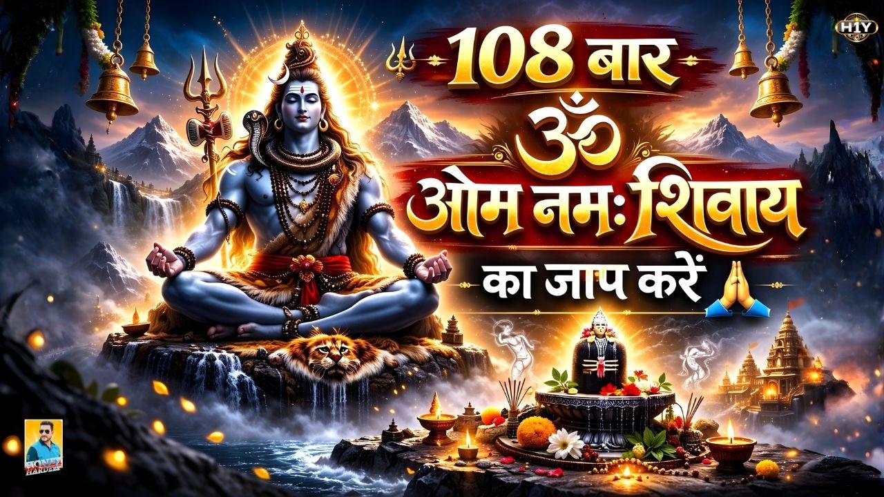 108 बार ओम नमः शिवाय का जाप करें 🙏 | Om Namah Shivaya Jaap 108 Times | Powerful Shiv Mantra