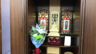 宇都宮市・日蓮宗の御本尊仏・曼荼羅・家具調仏壇にお祀りする・赤い仏具・しんえい堂