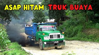 Truk Buaya Ngebul (BERASAP) Ketika Menanjak Di Tanjakan Jagal Cipatat