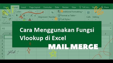 Mail Merge di Microsoft Excel dengan VLOOKUP #vlookup #mailmergeexcel