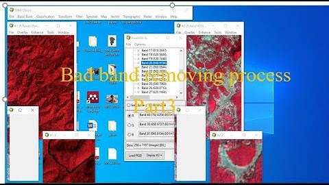Bad Band Remove ENVI Classic (part-3)