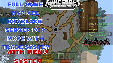 Full Same Hypixel Skyblock Server For Mcpe With minions