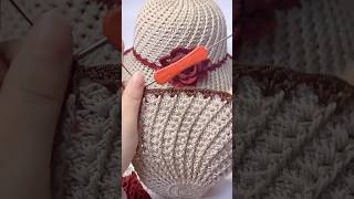 Cute crochet hat for summer knitting for beginners #crochetpattern #beaniehat #crochetsweater #howto