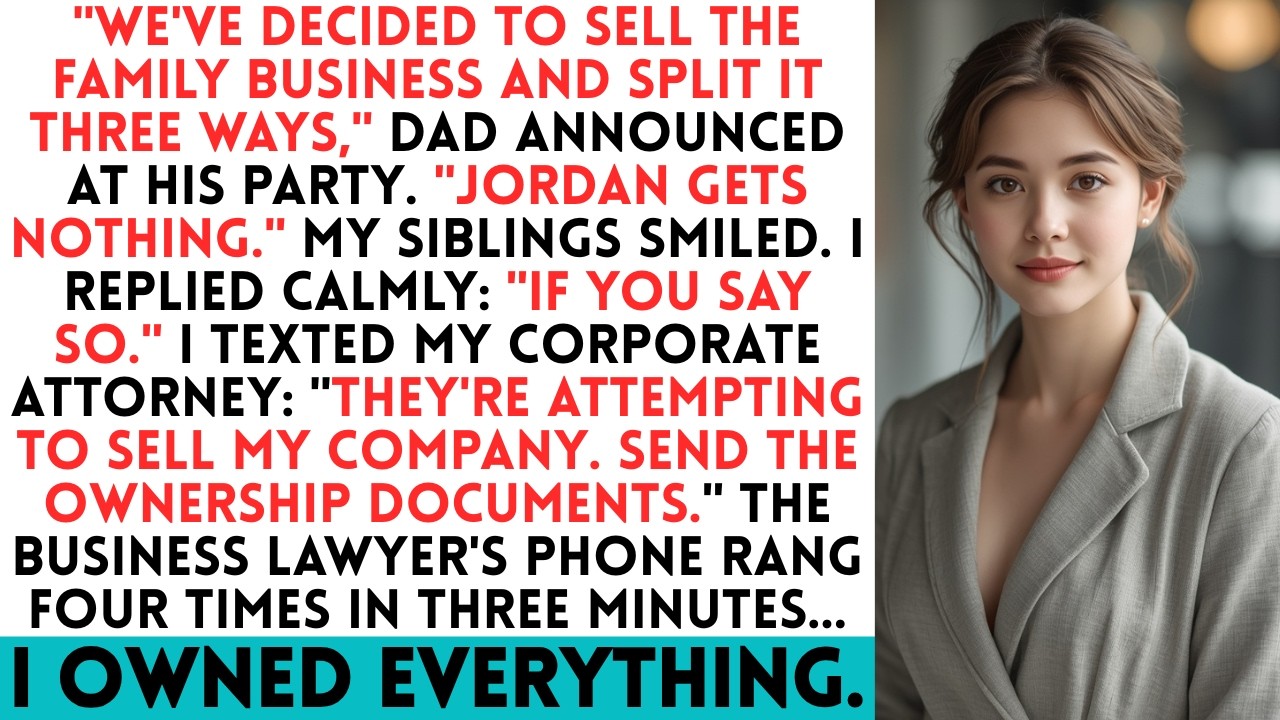 Dad Announced We're Selling The Family Business At His Birthday I've Been The Sole Owner Since 2020.