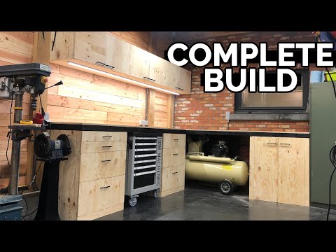 building a wooden workbench in the workshop father son build their dream garage pt 4