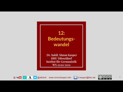 12 Semantik: Bedeutungswandel