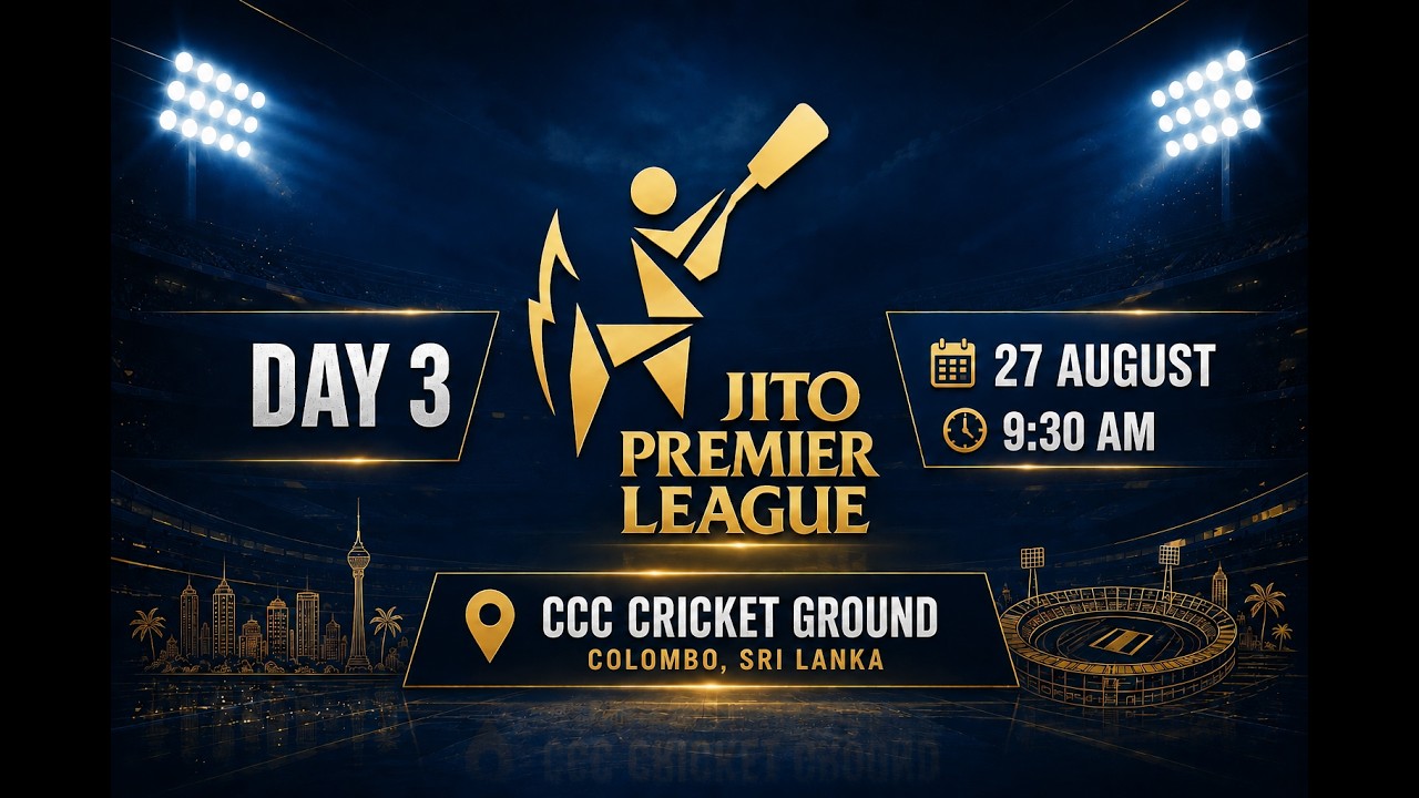 LIVE - JITO Premier League (JPL) 2026 | Day 3 | Doordarshan Sports