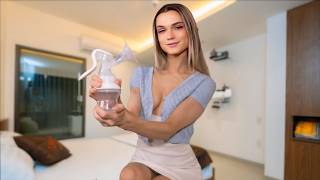 4K Breastfeeding With Angela Tips & Pumping Tutorial Pump With Me Episode-58