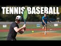 We played a baseball game but with tennis rackets