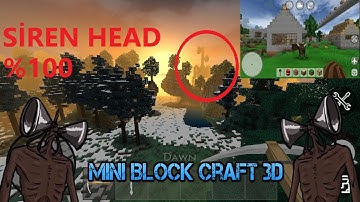 MİNİ BLOCK CRAFT 3D |  I Found A Siren Head - Siren kafa buldum !!!