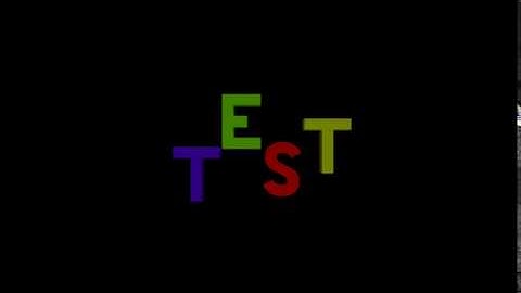 Test Intro // background fucked up // Moving Text Test