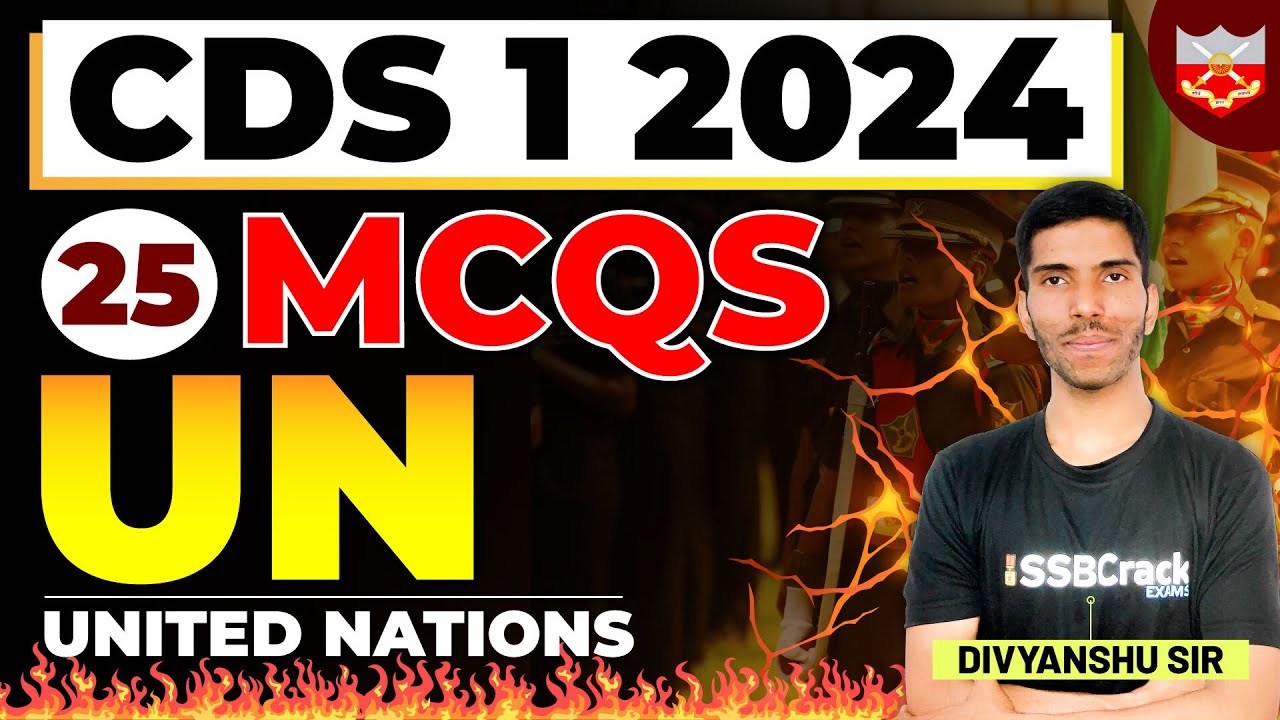 Top 25 MCQs On United Nations | CDS 1 2024 | UPSC - YouTube