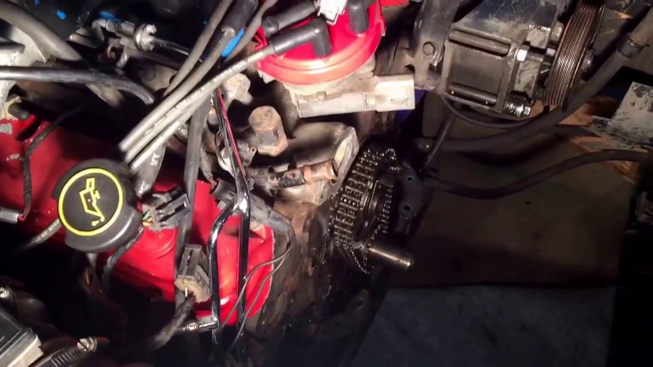 1989 mustang restoration 9 took off old timing chain cover! YouTube