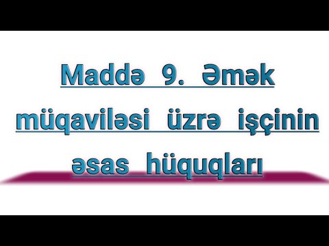 Video: Təsisçi Ilə əmək Müqaviləsi Necə Tərtib Olunur