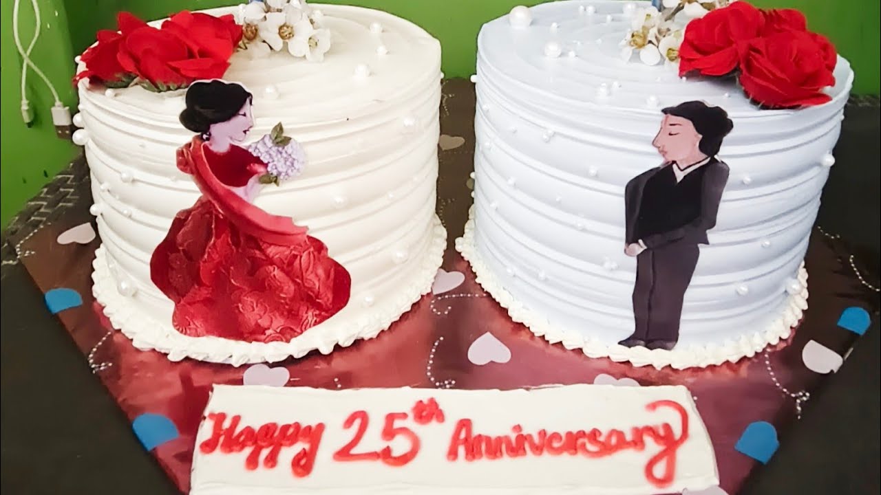 25th wedding anniversary cake/pineapple cake/eggless cake/#youtubevideo #cake #baking #homebaker 