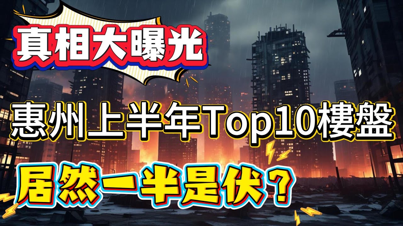 獨家猛料，港人惠州買房必看，真相大曝光，惠州上半年top10樓盤，居然一半是伏？#惠州房產#惠州筍盤 #惠州買樓 #惠州樓價#惠州置業 #惠州房產 #大湾区置业  #大亚湾买房