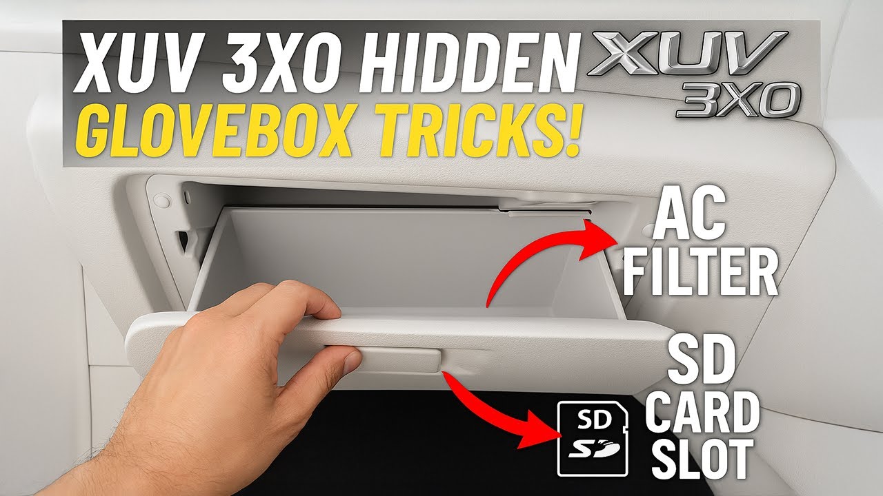 Mahindra XUV 3XO: Quick Guide to open Glove Box, access AC Filter & DVR SD Card Slot