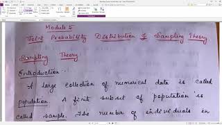 Module5- Sampling theory- IV SEM